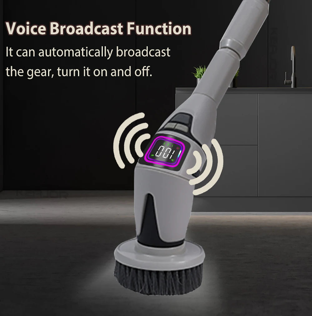 Electric Bathroom Cleaning Brush 10 in 1 Multifunctional Household Wireless