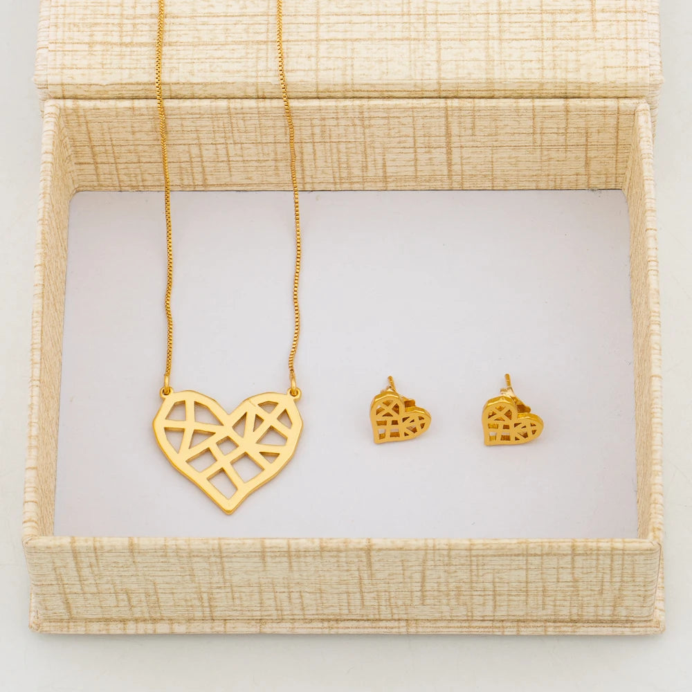 Bohemian Fashion Italian Women's Jewelry Set 18K Gold Plated