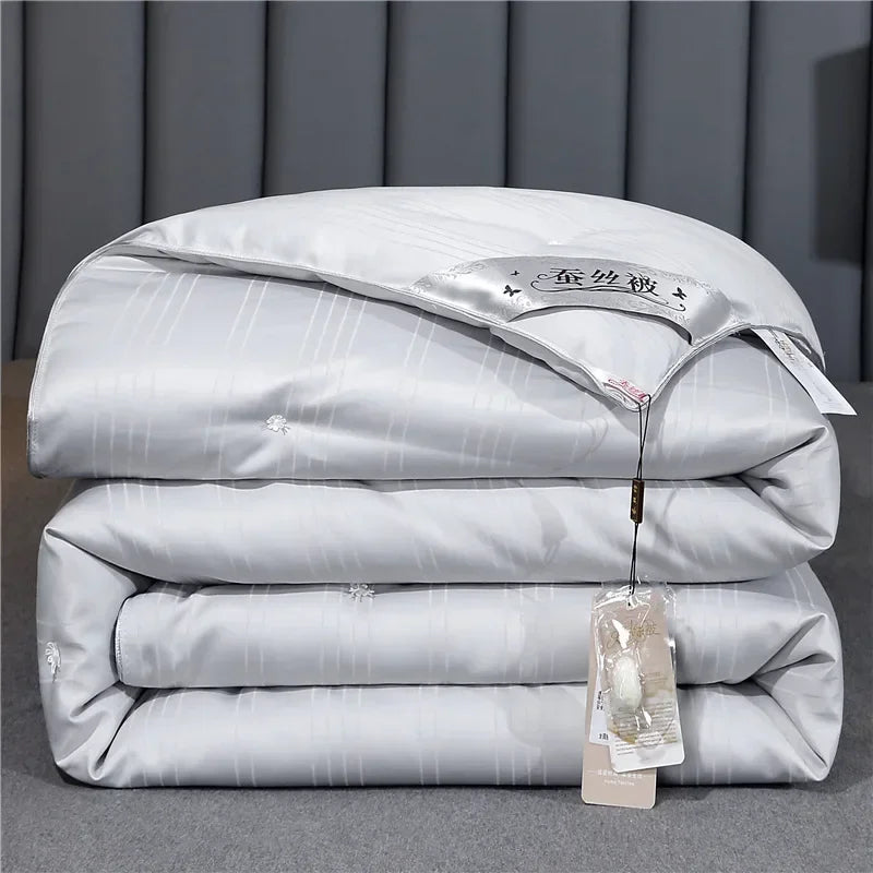 Natural Mulberry Silk Duvet Luxury Queen King Size Comforter