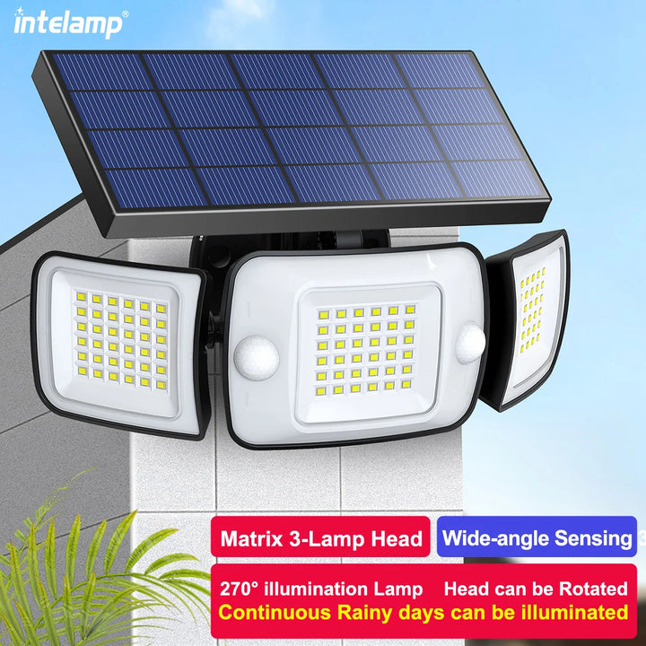 Solar Lights Outdoor with 3 Modes Motion Sensor Super Bright Wall Lam