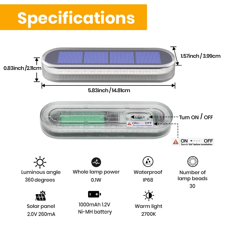 Quality Solar Step Lights Waterproof IP68 Warm White LED Path Lights