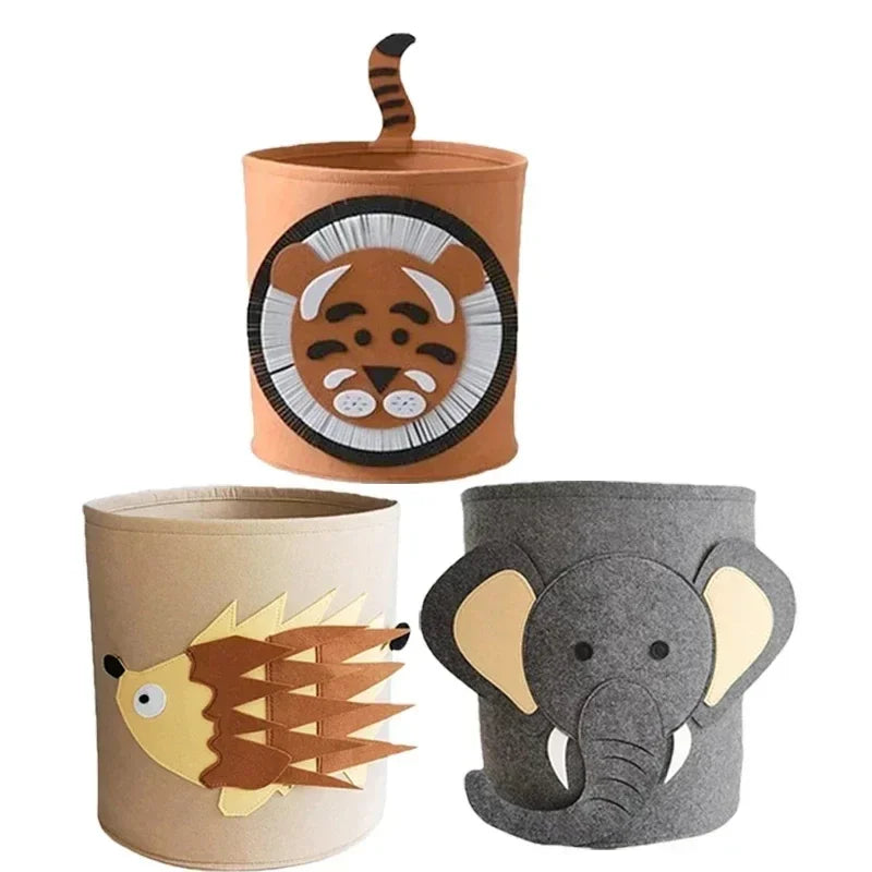 1/2/3/5PCS Baby Storage Basket Panda Dinosaur Cartoon