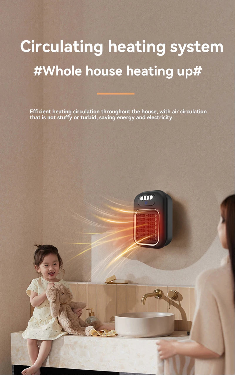 Xiaomi New Portable Heater Mini Electric Heater Plug in Wall Room Heater