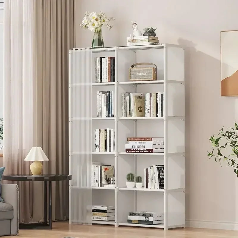 6/5 Layers Dustproof Wardrobe High Capacity Partition Bookshelf