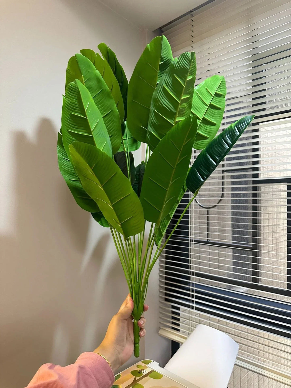 1pc 18 Leaves Artificial Plants Large Tropical Palm Tree Fake Banana Plants