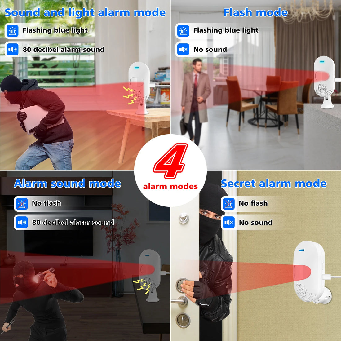 Tuya WiFi Home Burglar Sensor Infrared Alarm Motion Detector PIR Sensor