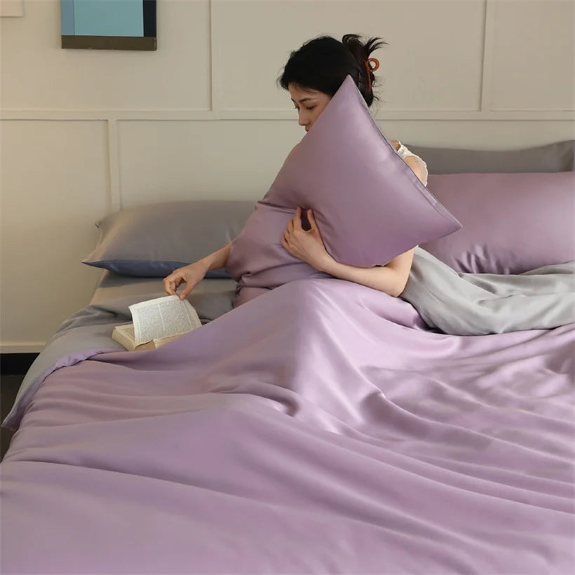 Mulberry Silk Bedding Set Luxury Natural 100% Silk Duvet Cover Set
