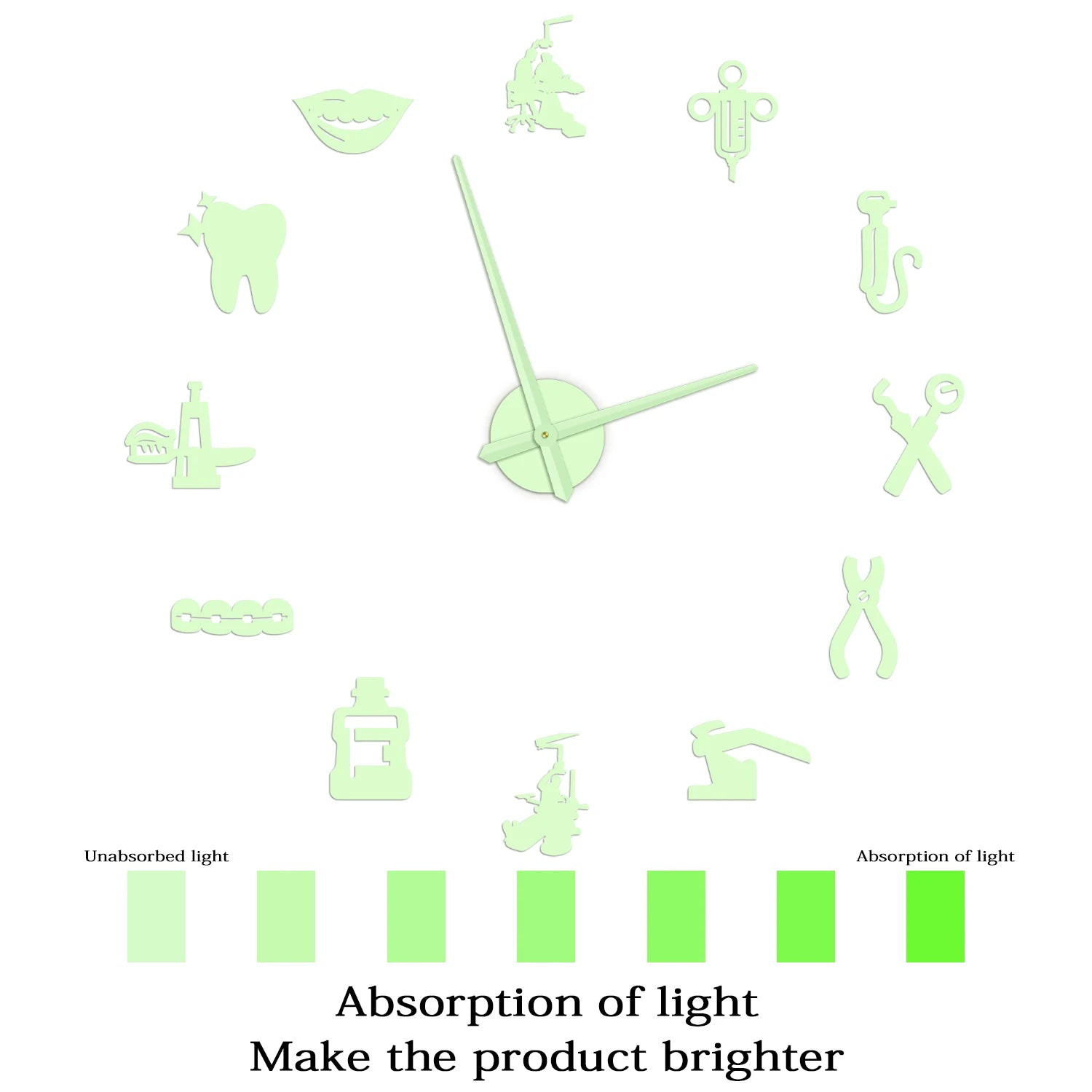 Dentist DIY Giant Wall Clock Dental Doctor Oversized Wall Clock