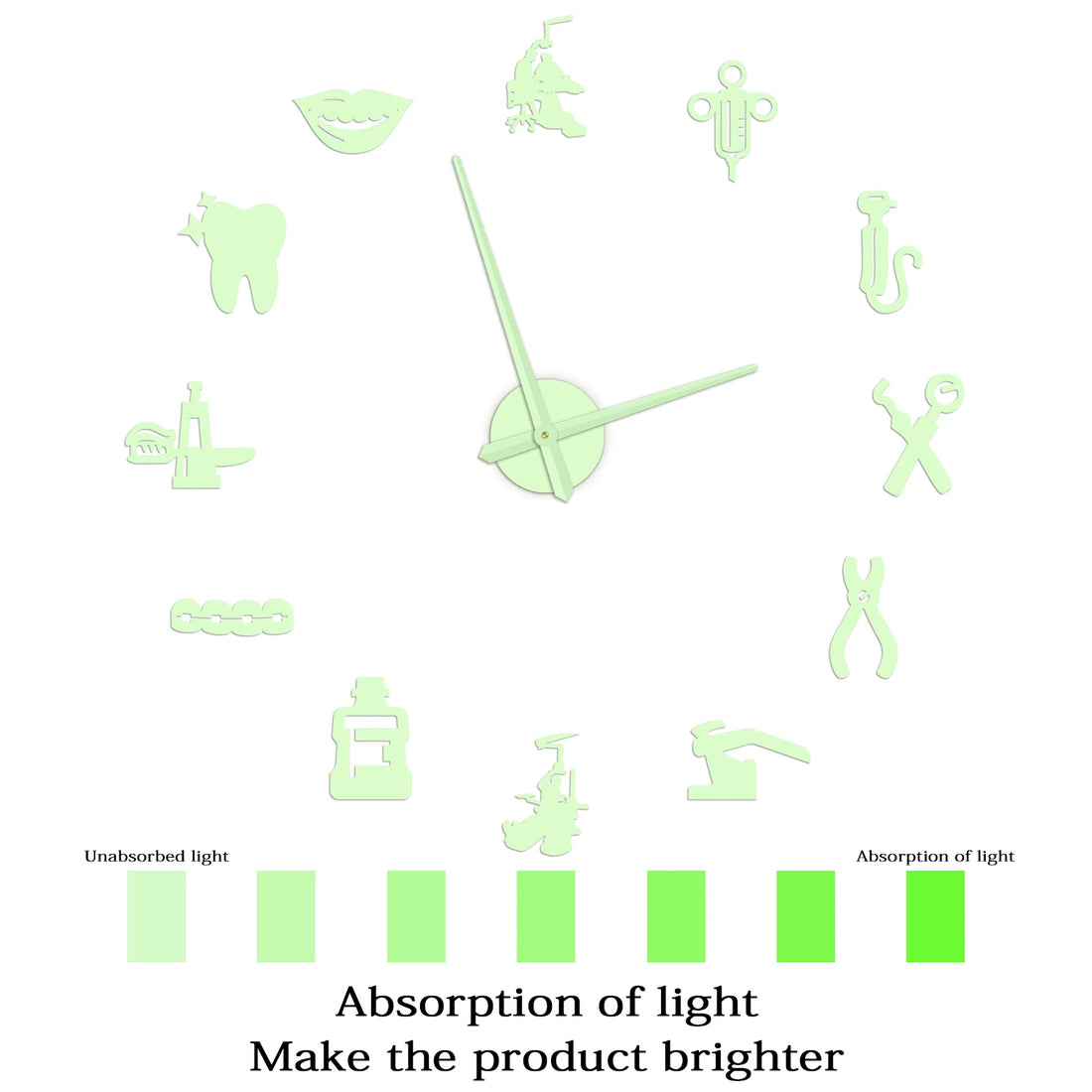 Dentist DIY Giant Wall Clock Dental Doctor Oversized Wall Clock