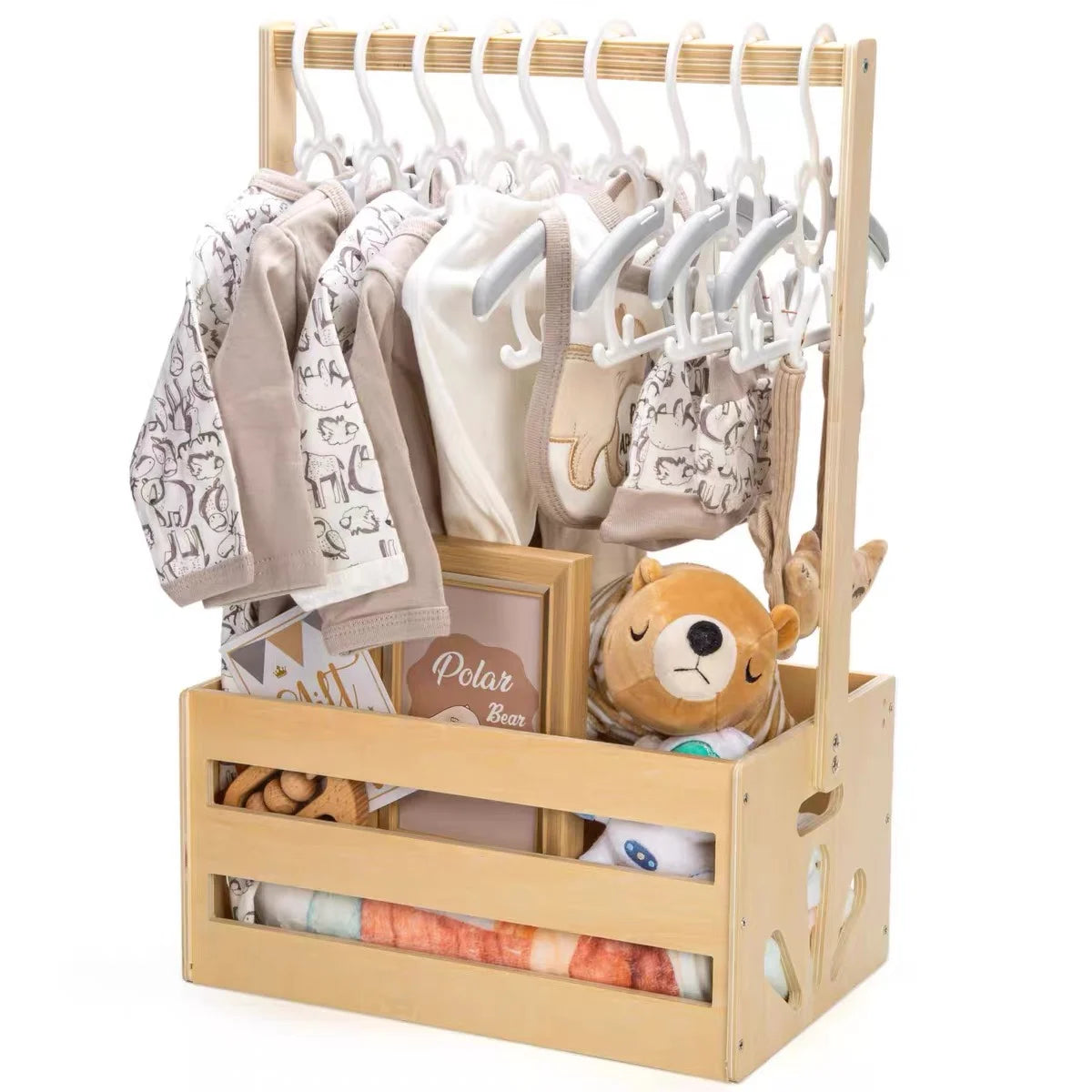 Wood Storage Crate Baby Toys Clothing Organizer Box