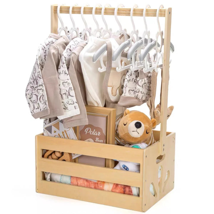Wood Storage Crate Baby Toys Clothing Organizer Box