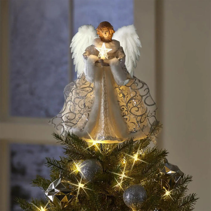 Christmas Tree Angel Topper String Light Ornament Home Decorations 2025