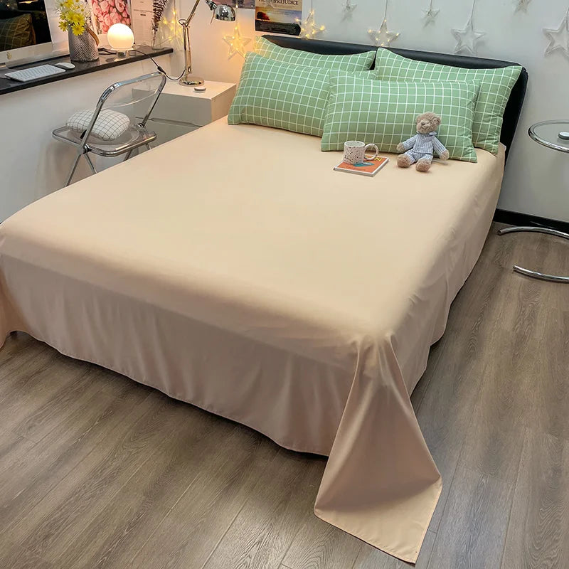 Nordic Plaid Pattern Wash Cotton Bedding Set Duvet Cover Pillowcase