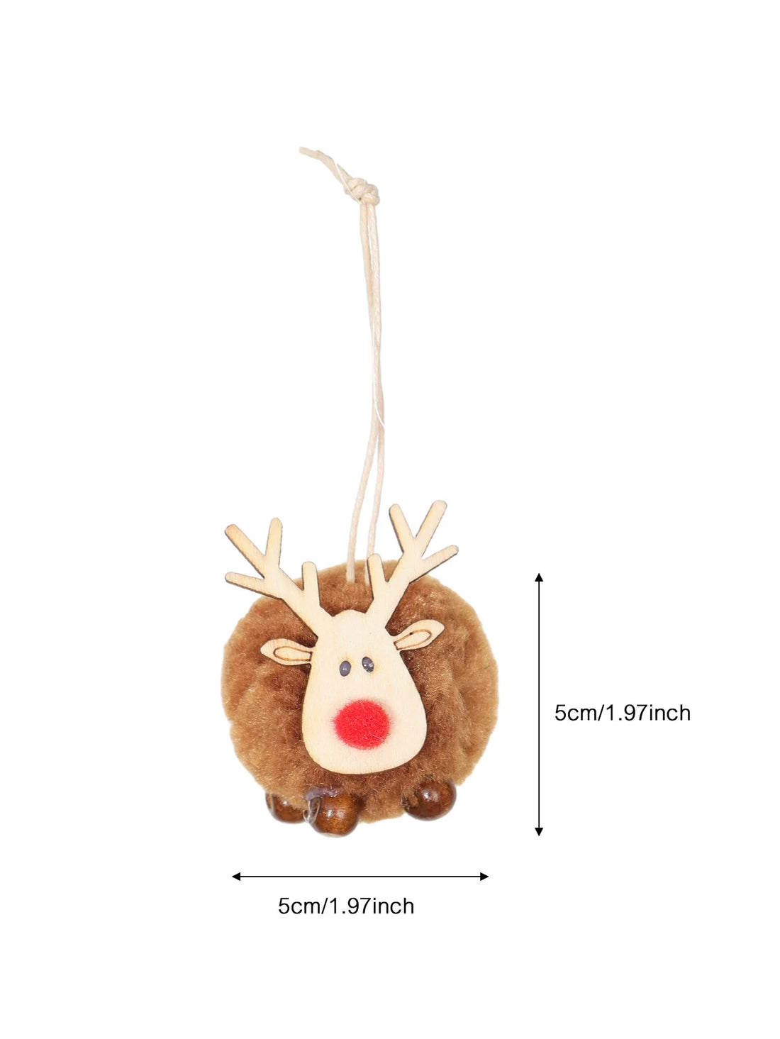 20/1Pcs Christmas Felt Wooden Elk Hanging Ornaments Cute Reindeer Xmas