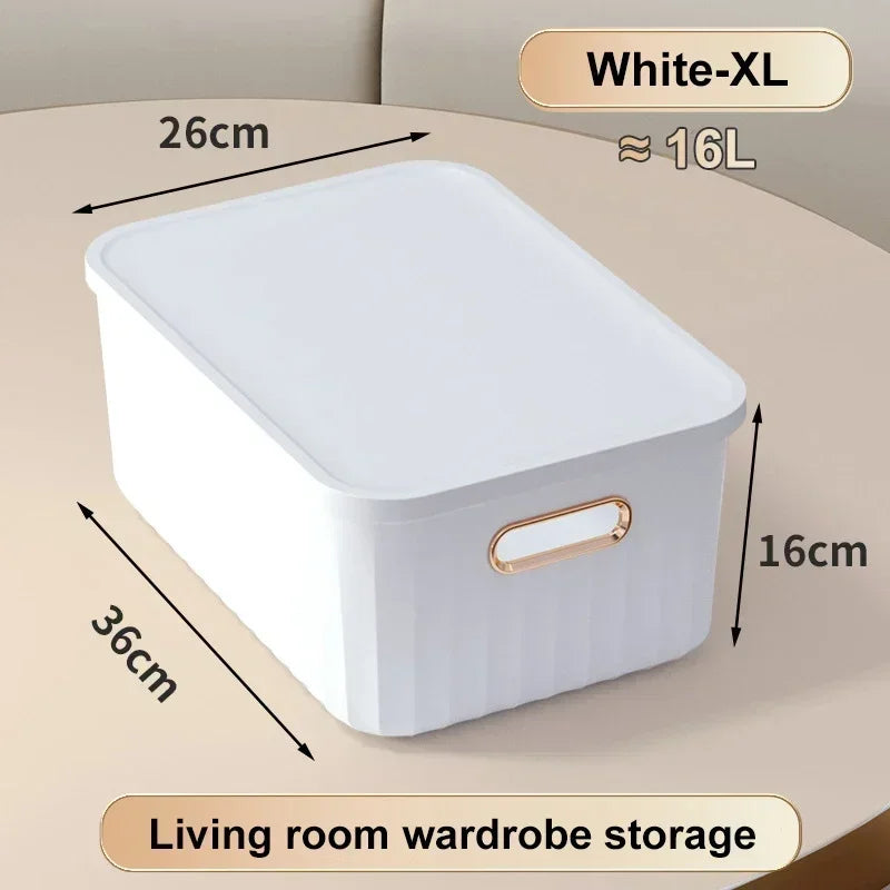 Sundries Storage Boxes with Lid Light Luxury Snacks Toys Storage