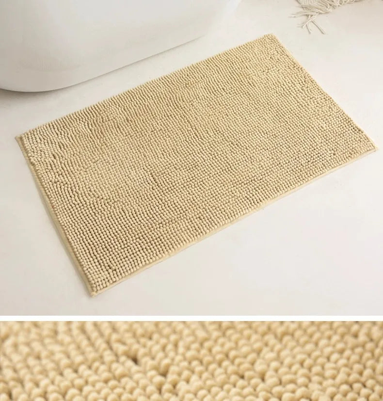 Chenille Bath Mats Encrypted Thickened Short Plush Strong