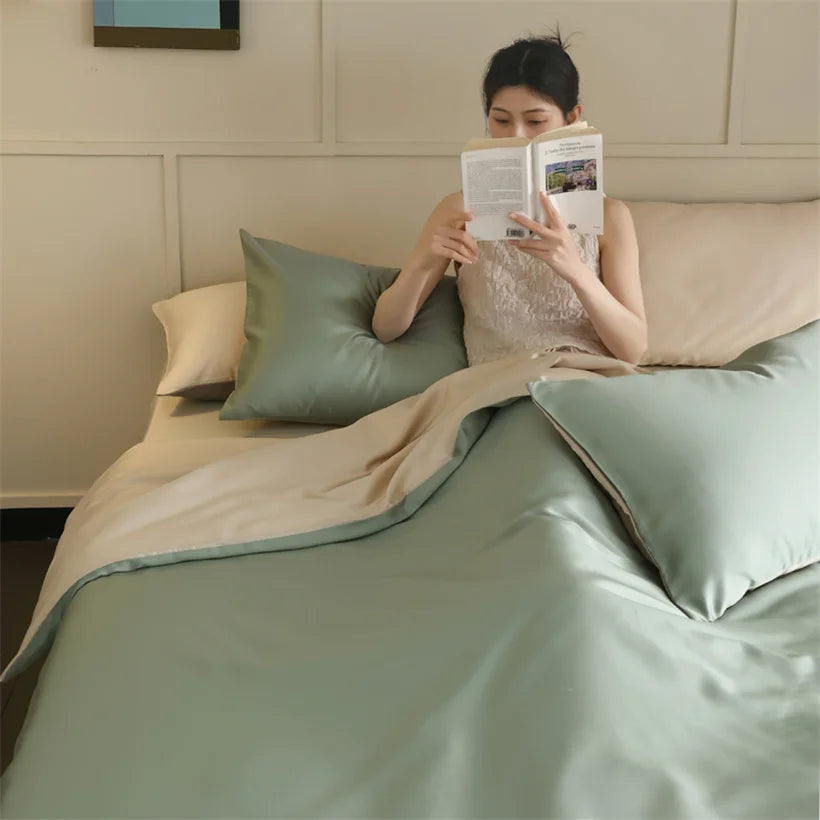 Mulberry Silk Bedding Set Luxury Natural 100% Silk Duvet Cover Set