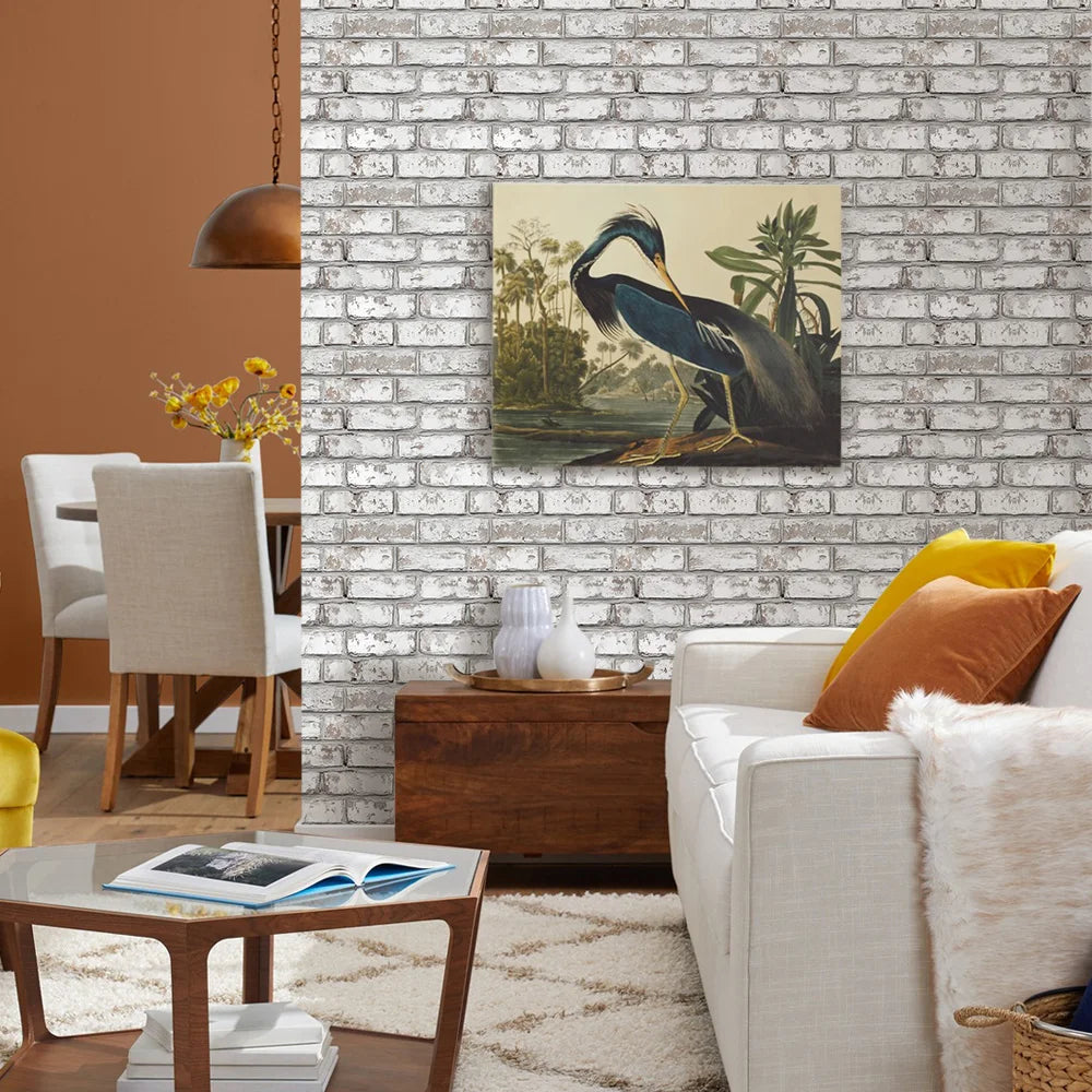 3D Tile Stickers, 3D Whitewash Brick Textures, Matte