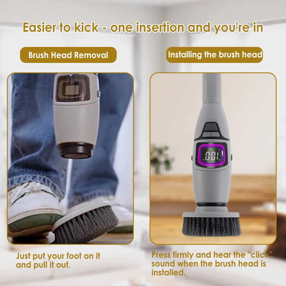 Electric Bathroom Cleaning Brush 10 in 1 Multifunctional Household Wireless