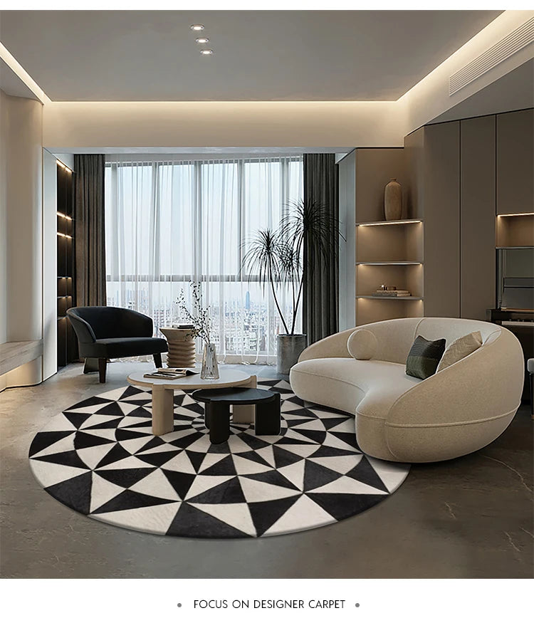 Fluffy Soft Living Room Decoration Carpet Light Luxury Rugs for Bedroom