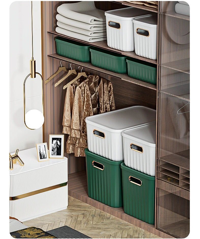 Sundries Storage Boxes with Lid Light Luxury Snacks Toys Storage