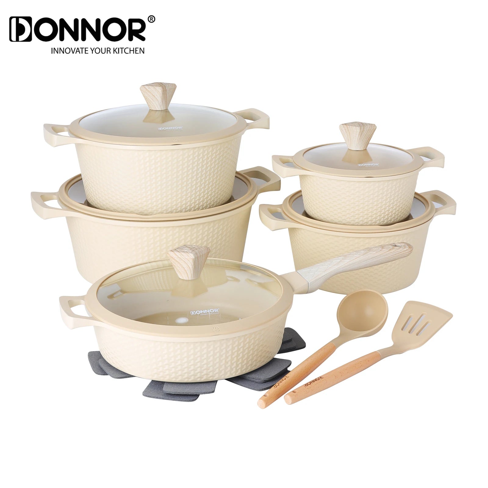 DONNOR Induction Cookware Set - Cookware Set with Lid