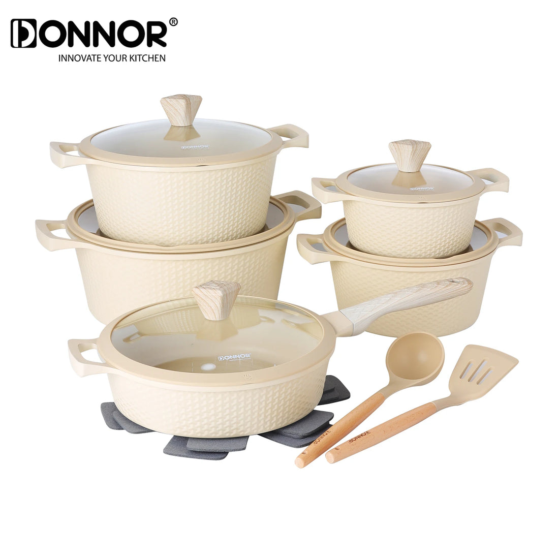 DONNOR Induction Cookware Set - Cookware Set with Lid
