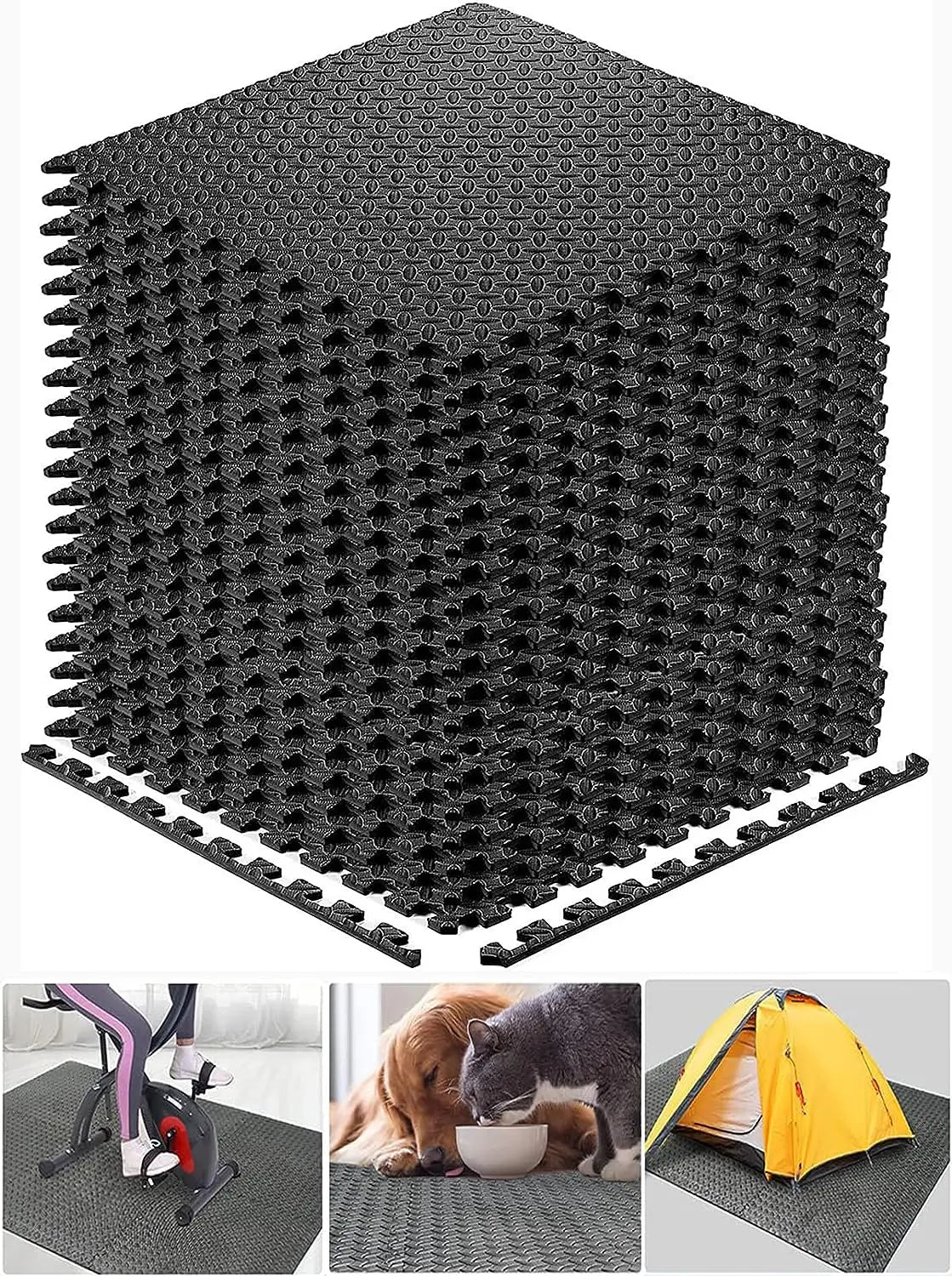 Puzzle Fitness Mat EVA Interlocking Foam Floor Tiles Sports Protection Yoga