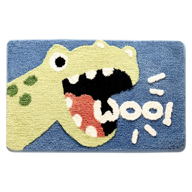 Frog and Bear Flocking Bath Mat Home Decoration Door Mat
