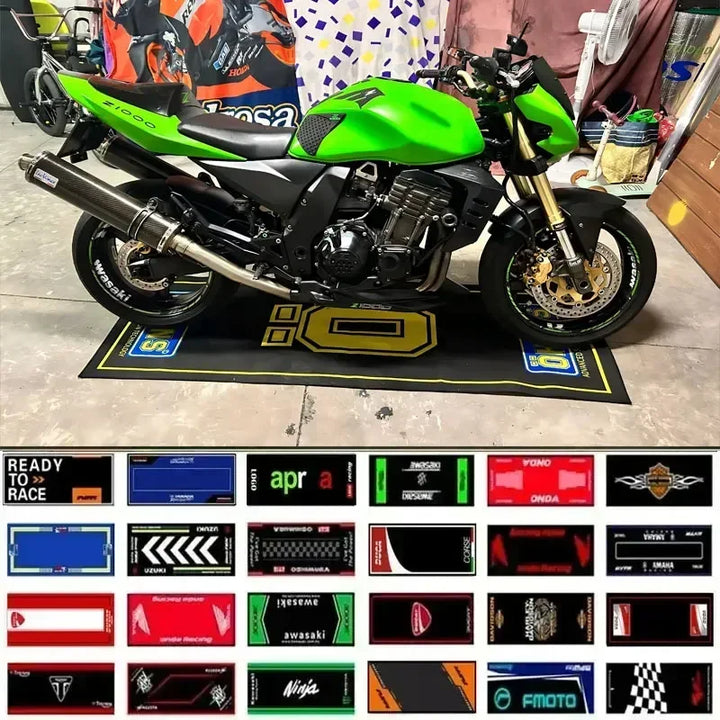 Cool Motorcycle Display Carpet Work Floor Garage Racing Moto