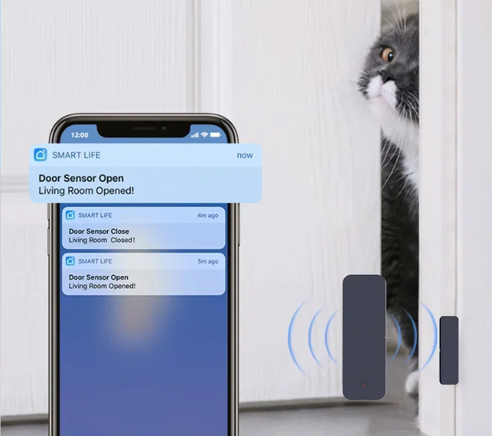 Tuya Zigbee Wifi Door Sensor Window Entry Sensor Security Burglar