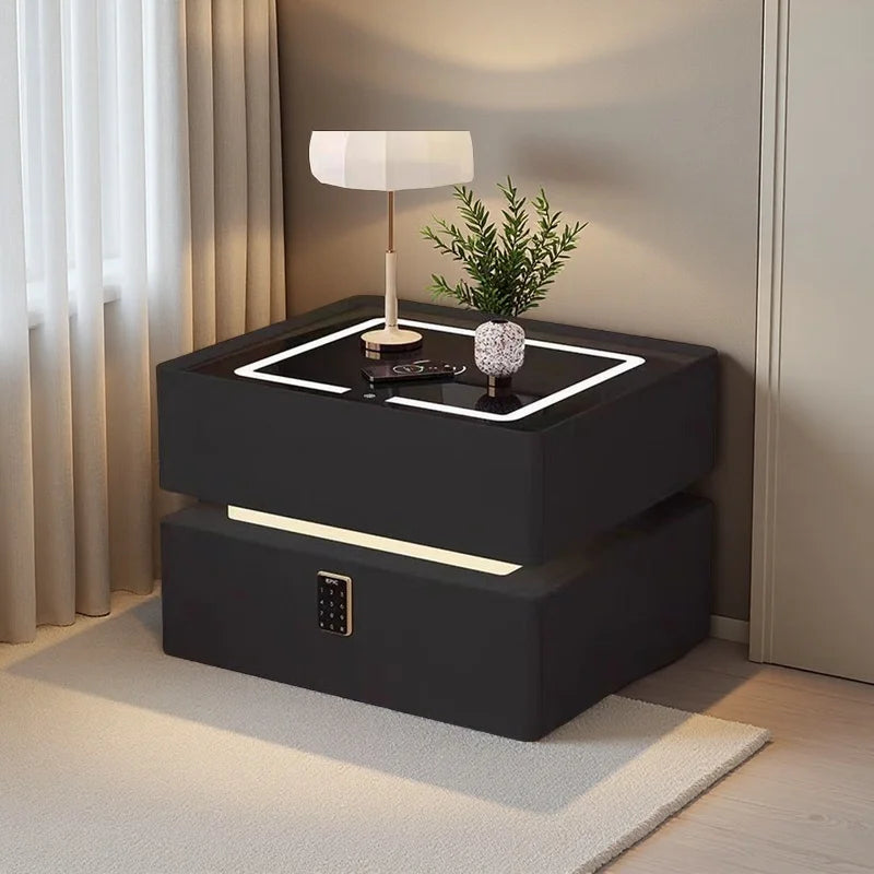 Smart Nightstand with Wireless Charger Bluetooth Speaker