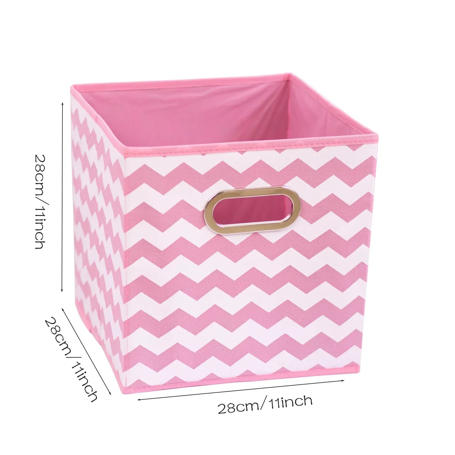 Foldable Organizer Basket With Handle Collapsible Storage Box