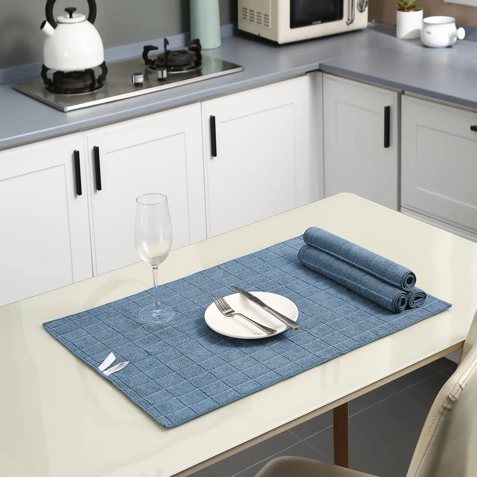 12pcs Microfiber Kitchen Towels and Dishcloths Set