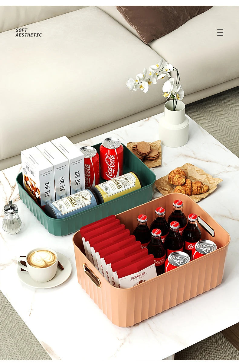 Sundries Storage Boxes with Lid Light Luxury Snacks Toys Storage