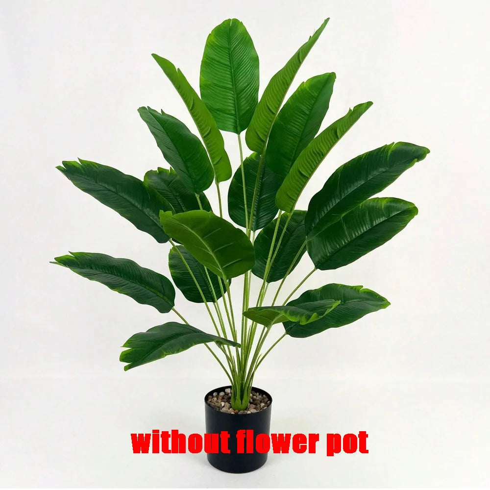 1pc 18 Leaves Artificial Plants Large Tropical Palm Tree Fake Banana Plants