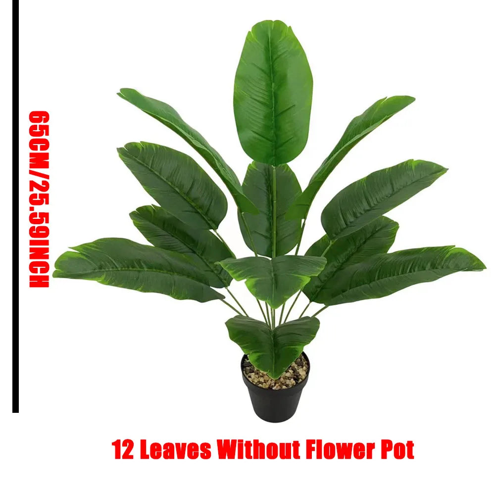 1pc 18 Leaves Artificial Plants Large Tropical Palm Tree Fake Banana Plants