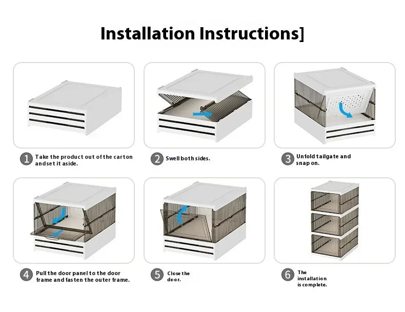 Dustproof 6 Layers Foldable Shoes Box