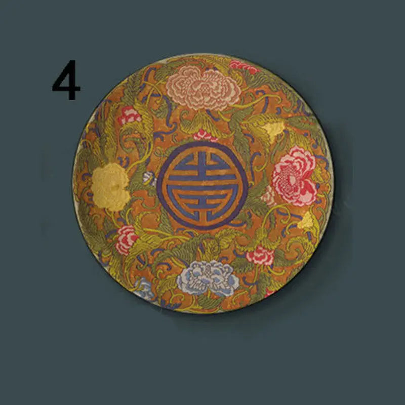 6-8inch Chinese Style Ceramic Plate with Dragon Phoenix