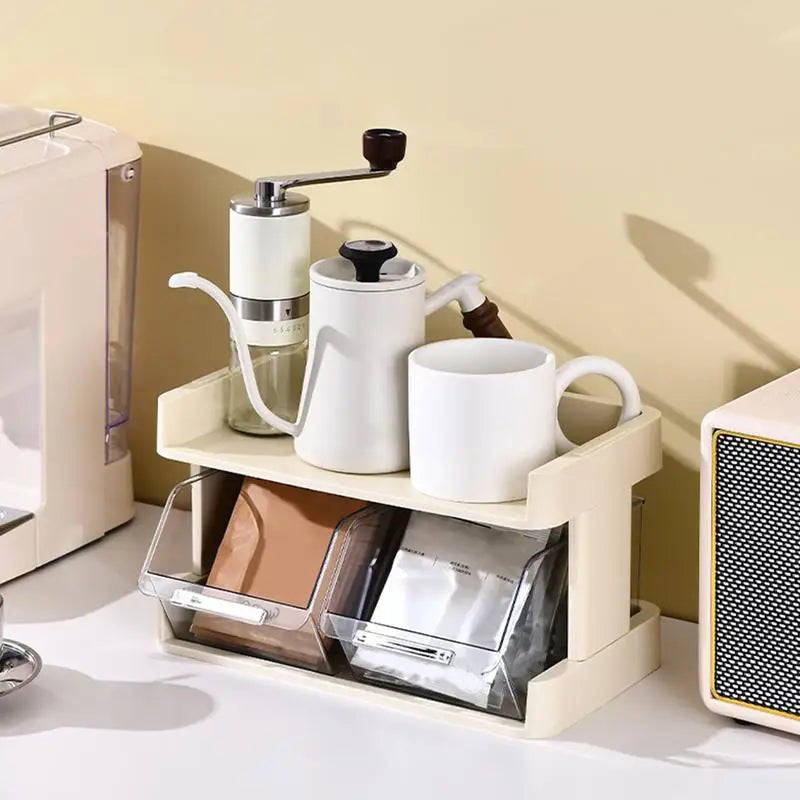 Desktop Tea Bag Organizer Large Capacity Tea Bag Holder Coffee Pod