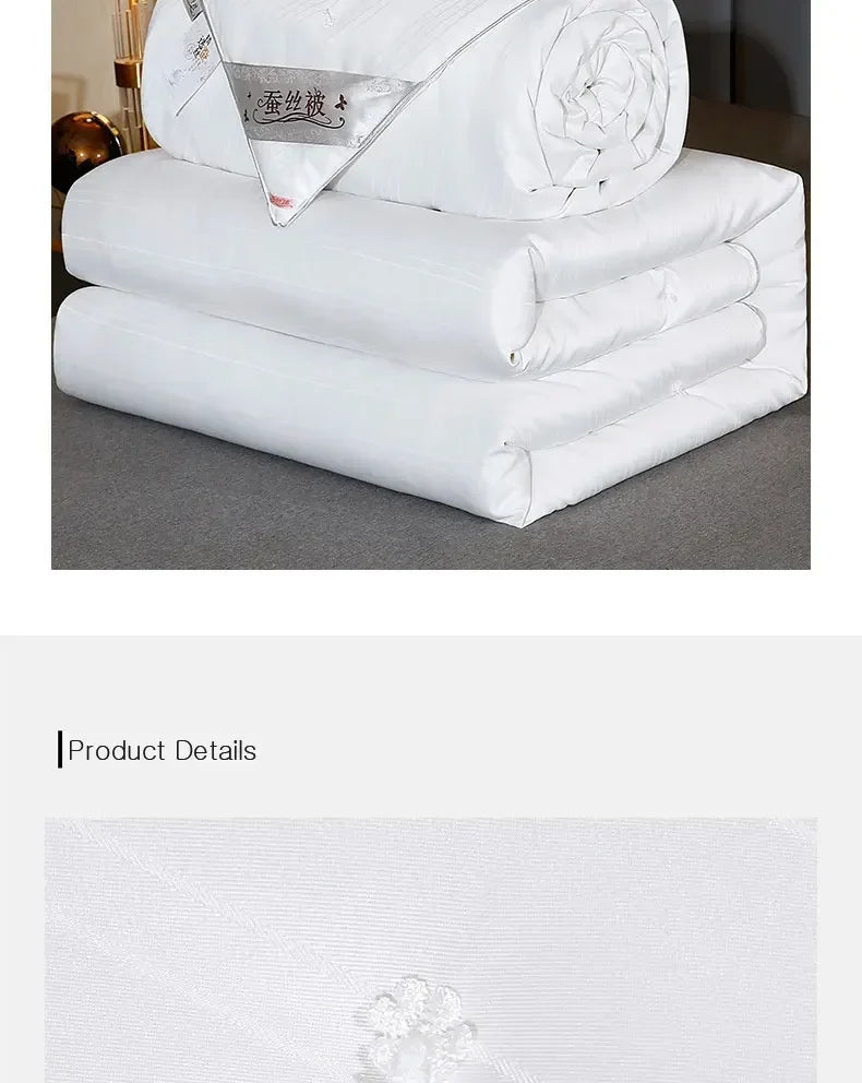 Natural Mulberry Silk Duvet Luxury Queen King Size Comforter