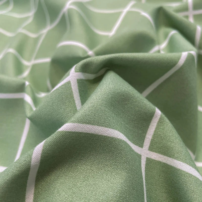 Nordic Plaid Pattern Wash Cotton Bedding Set Duvet Cover Pillowcase