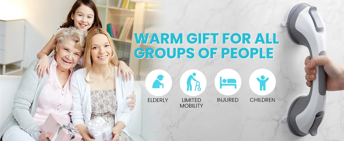 TAILI 1/2pcs Shower Grab Bars for Seniors Suction Cup 12 inch Grab Bars