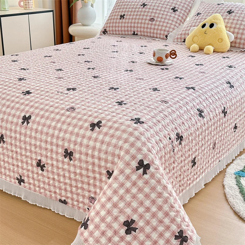 Thicken Bed Cover Floral Style Bedspread Home Bed Linen Double Bedspreads
