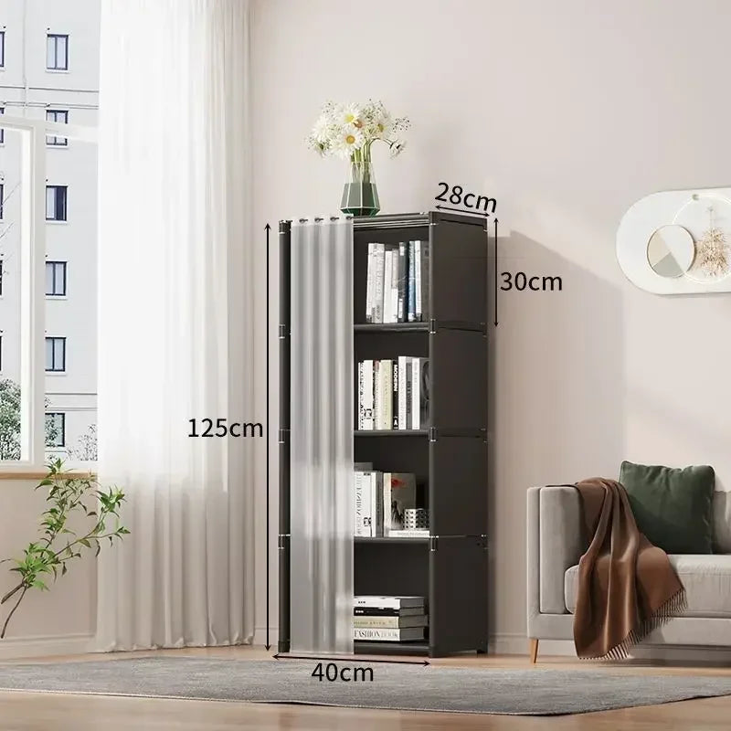 6/5 Layers Dustproof Wardrobe High Capacity Partition Bookshelf