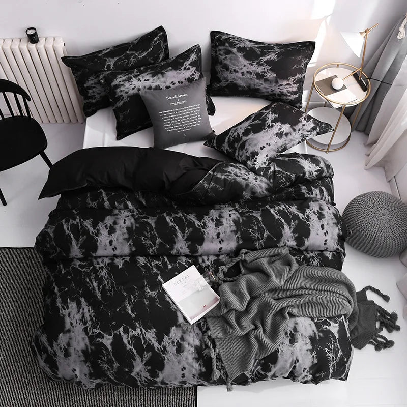 3pcs Duvet Cover Set with Pillow Case Double Comforter Bedding Set