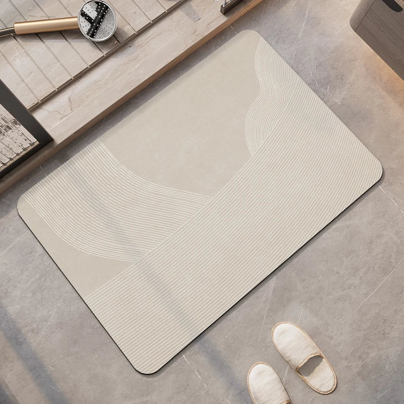 Non-Slip Diatomite Bath Mat Bathroom Foot Mats