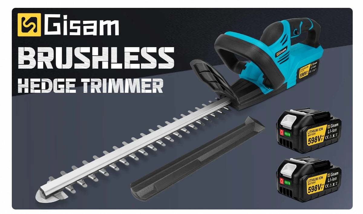 Gisam 20000RPM Brushless Electric Hedge Trimmer