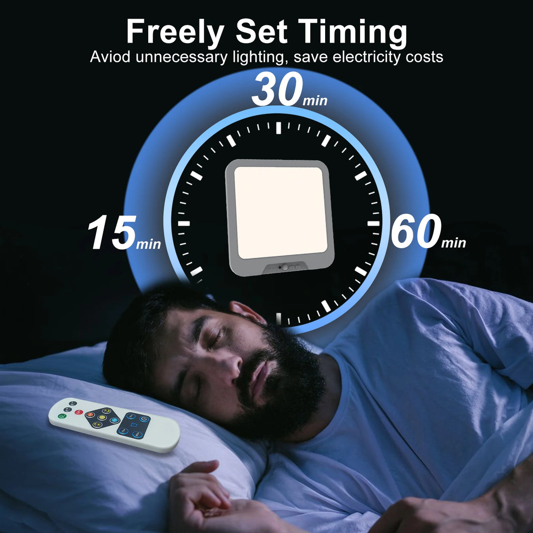 Rechargeable Motion Sensor Ceiling Light with Remote