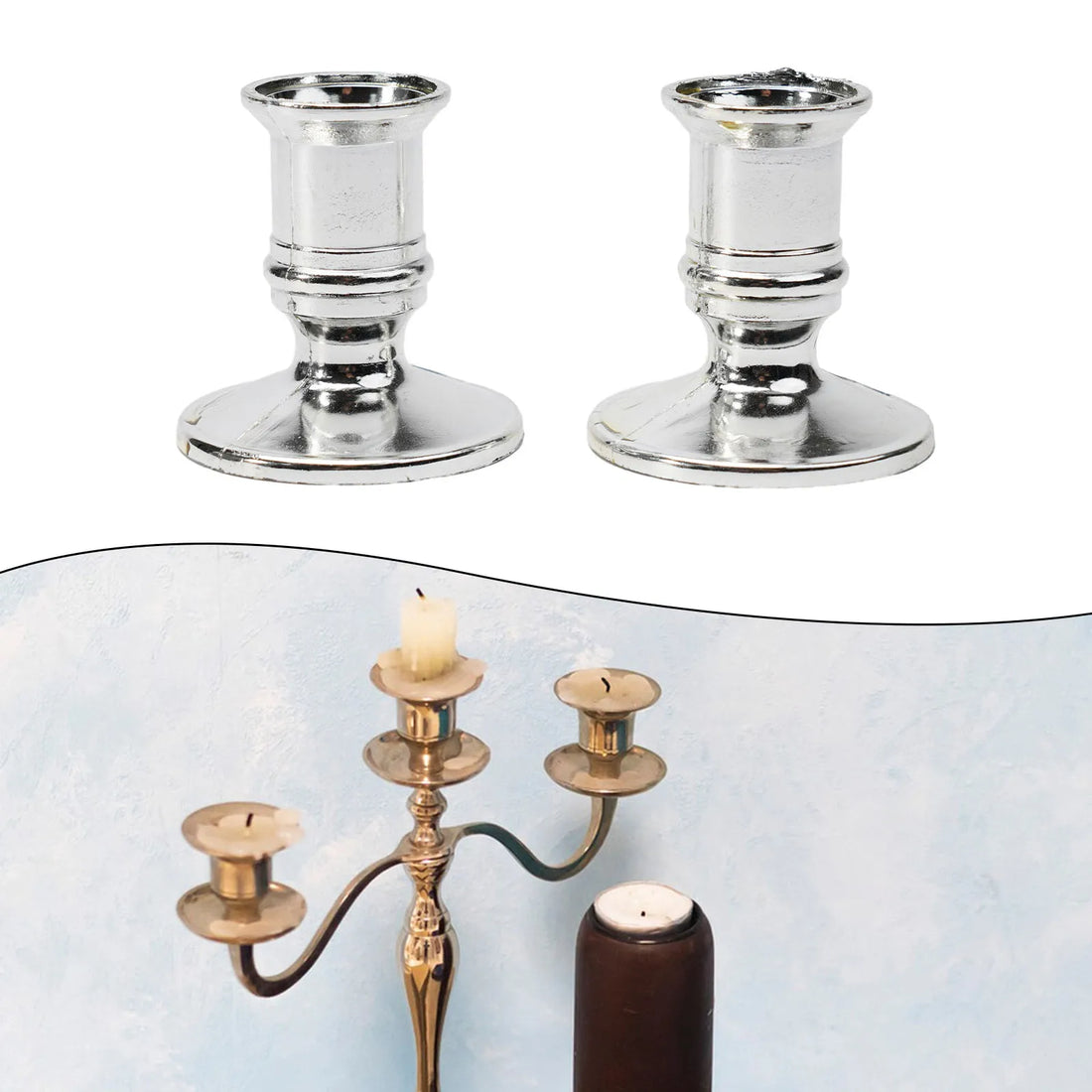 2pcs Taper Candle Holders Candlestick